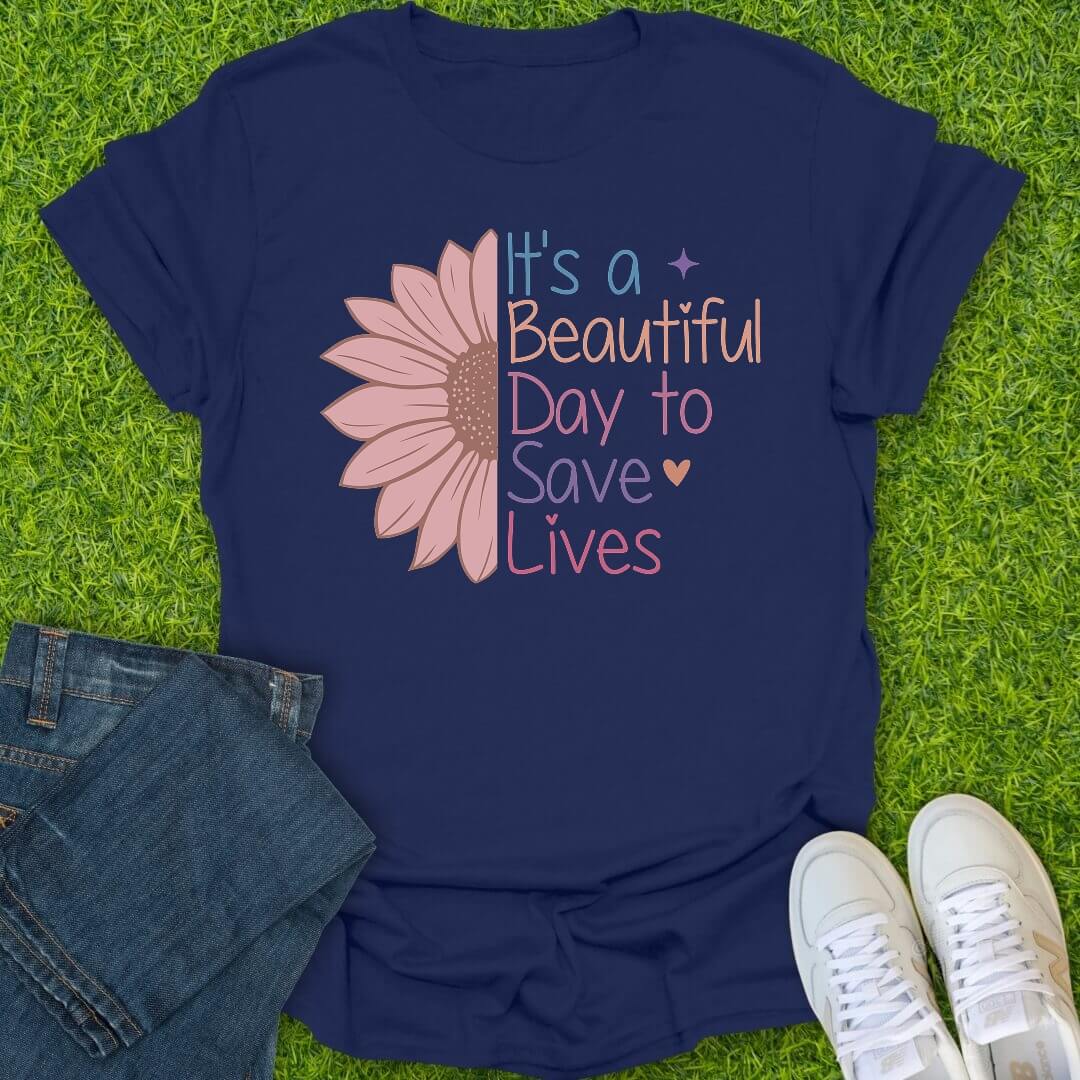 T-Shirt Navy / S Sunshine & Stethoscope Tee