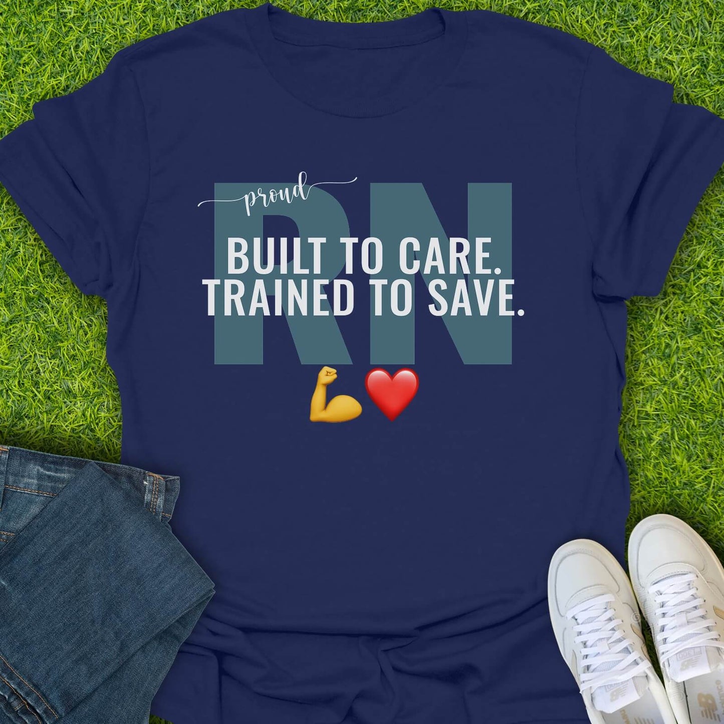 T-Shirt Navy / S Trained To Save Tee