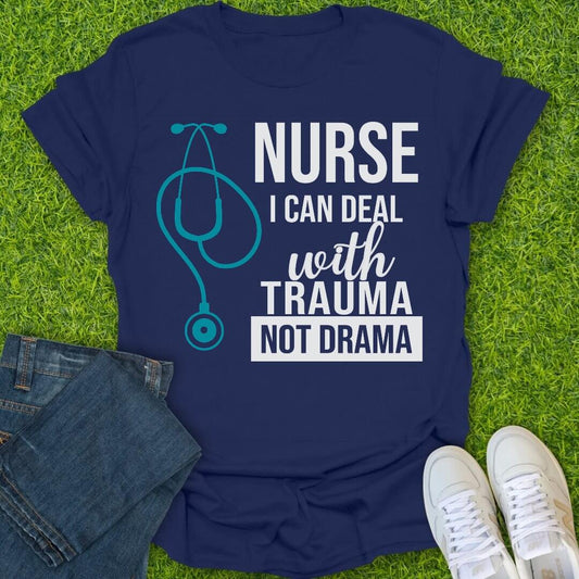 T-Shirt Navy / S Trauma Not Drama Tee
