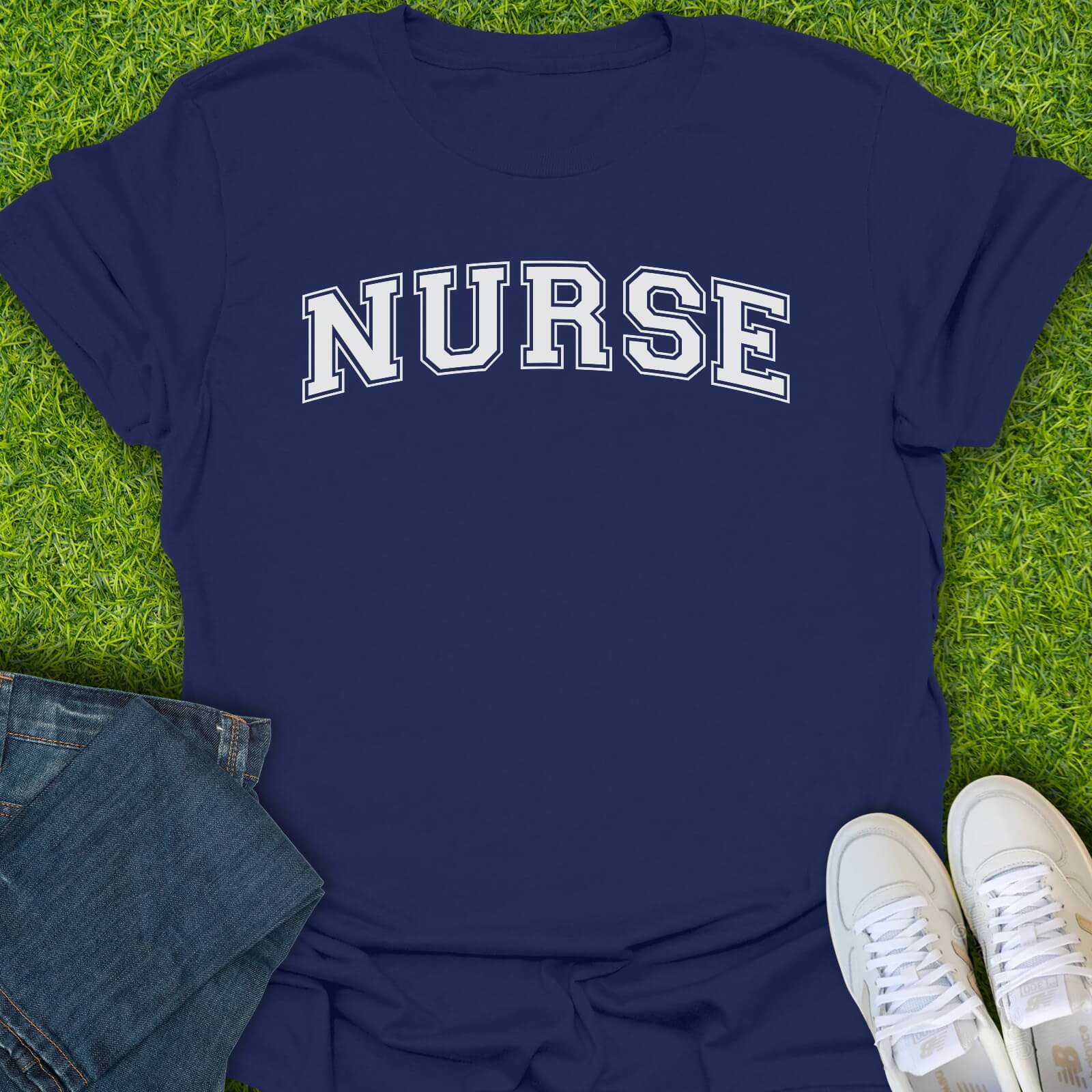 T-Shirt Navy / S Varsity Nurse Tee