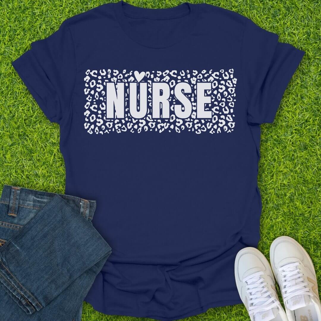 T-Shirt Navy / S Wild Print Block Tee