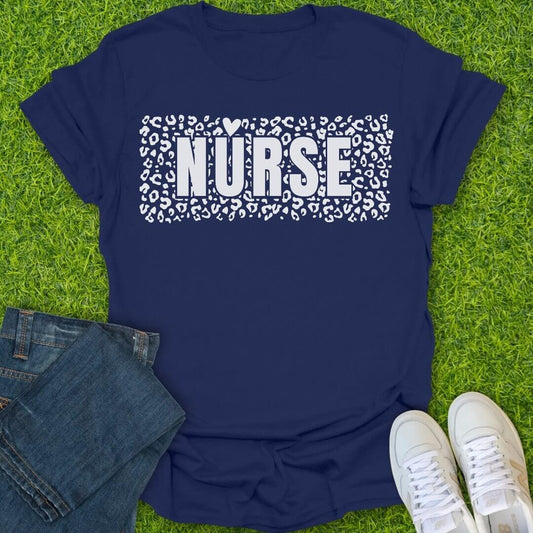 T-Shirt Navy / S Wild Print Block Tee