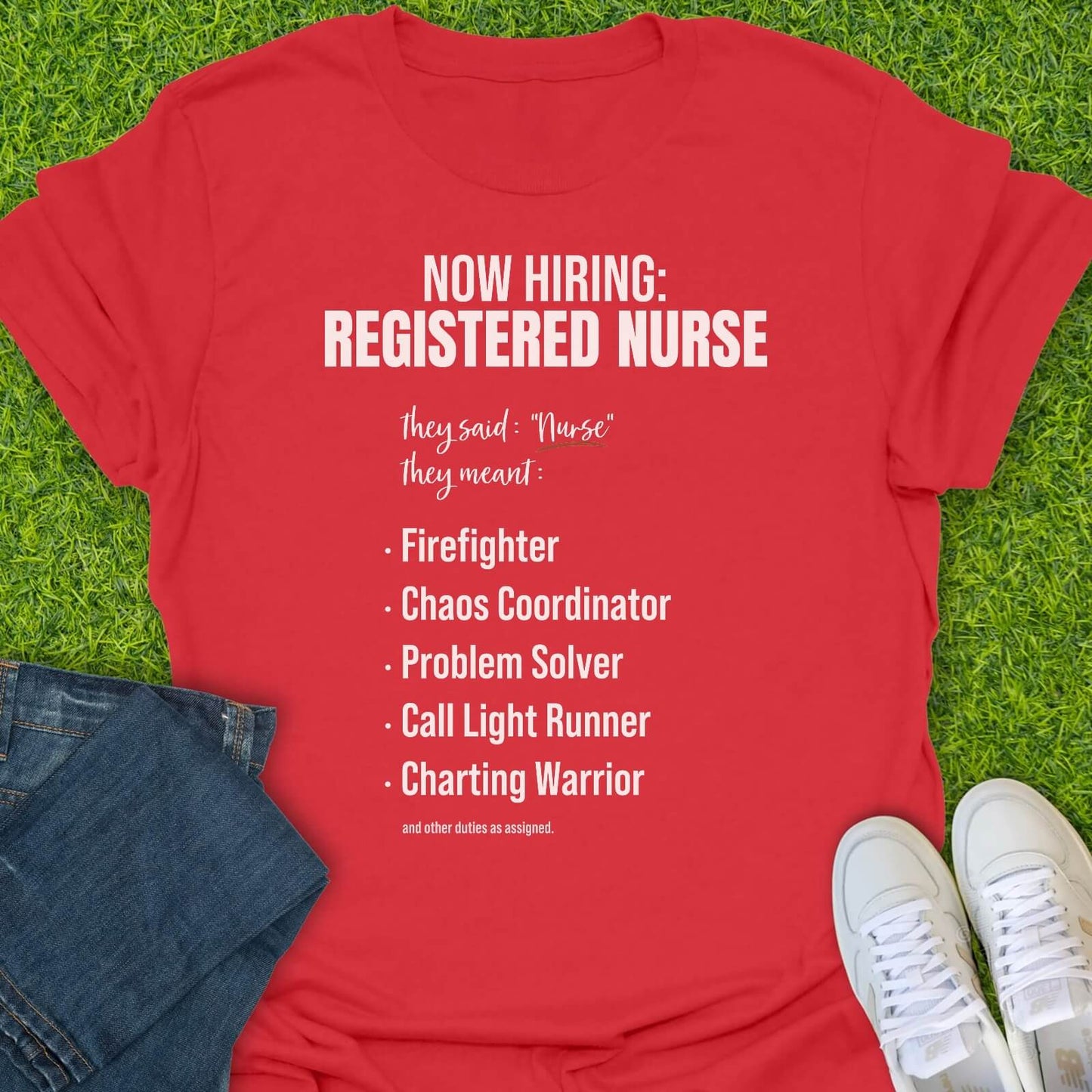 T-Shirt Red / S Now Hiring RN Tee