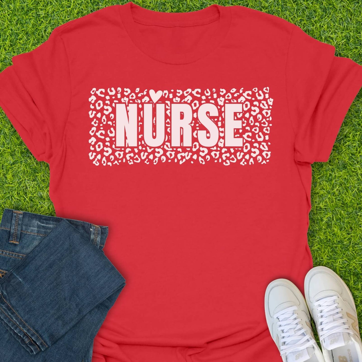 T-Shirt Red / S Wild Print Block Tee