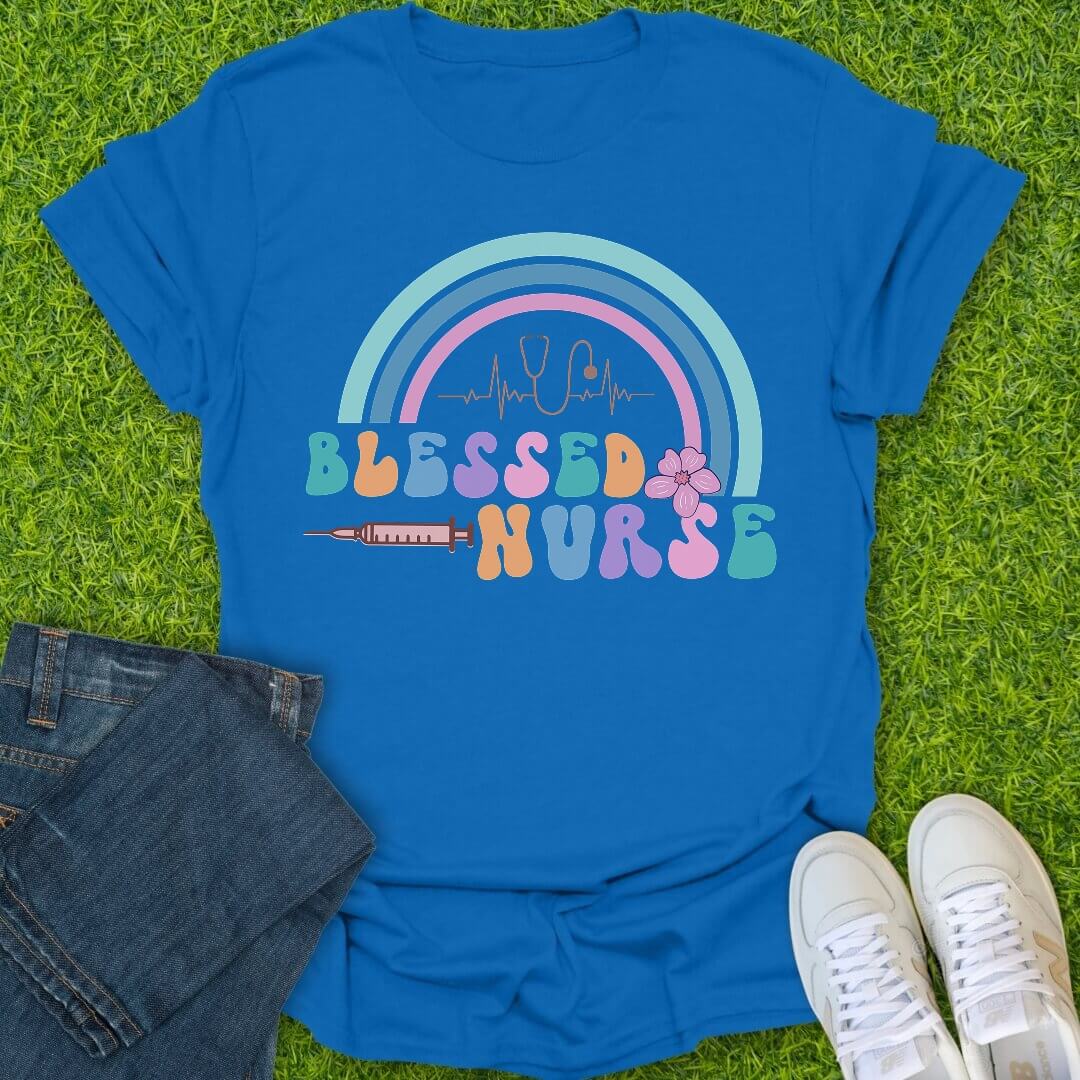 T-Shirt Royal / S Blessed Nurse Energy Tee