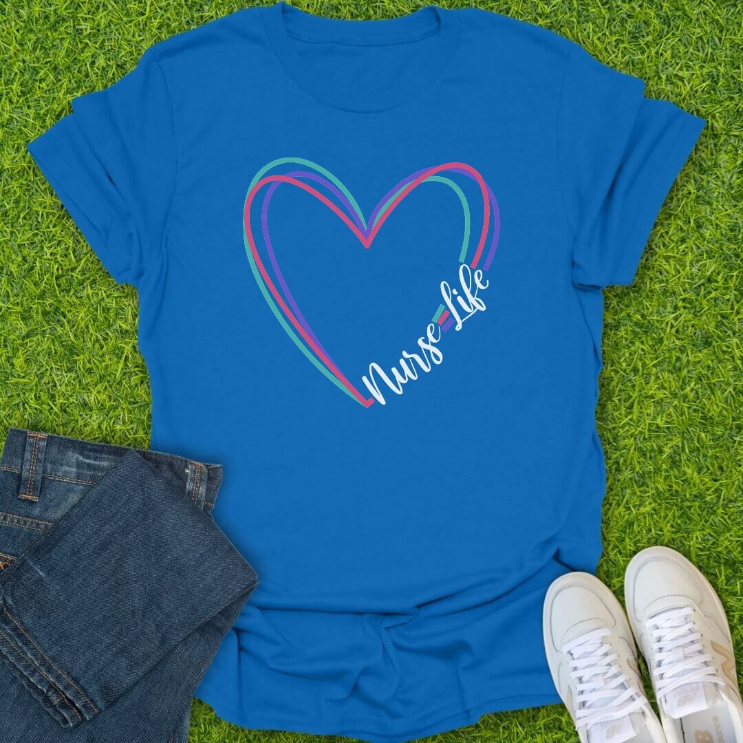 T-Shirt Royal / S Colorful Nurse Life Tee