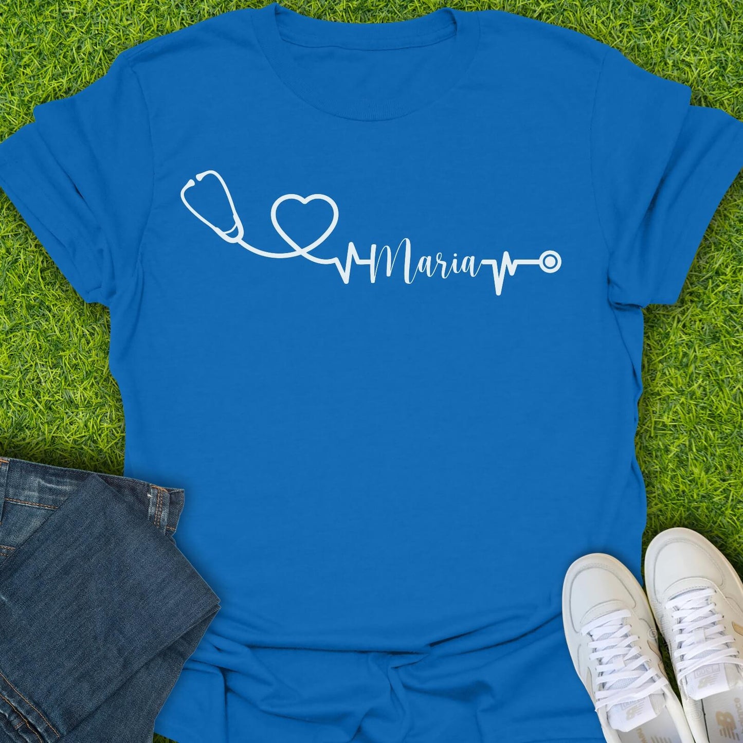 T-Shirt Royal / S Custom Stethoscope Tee