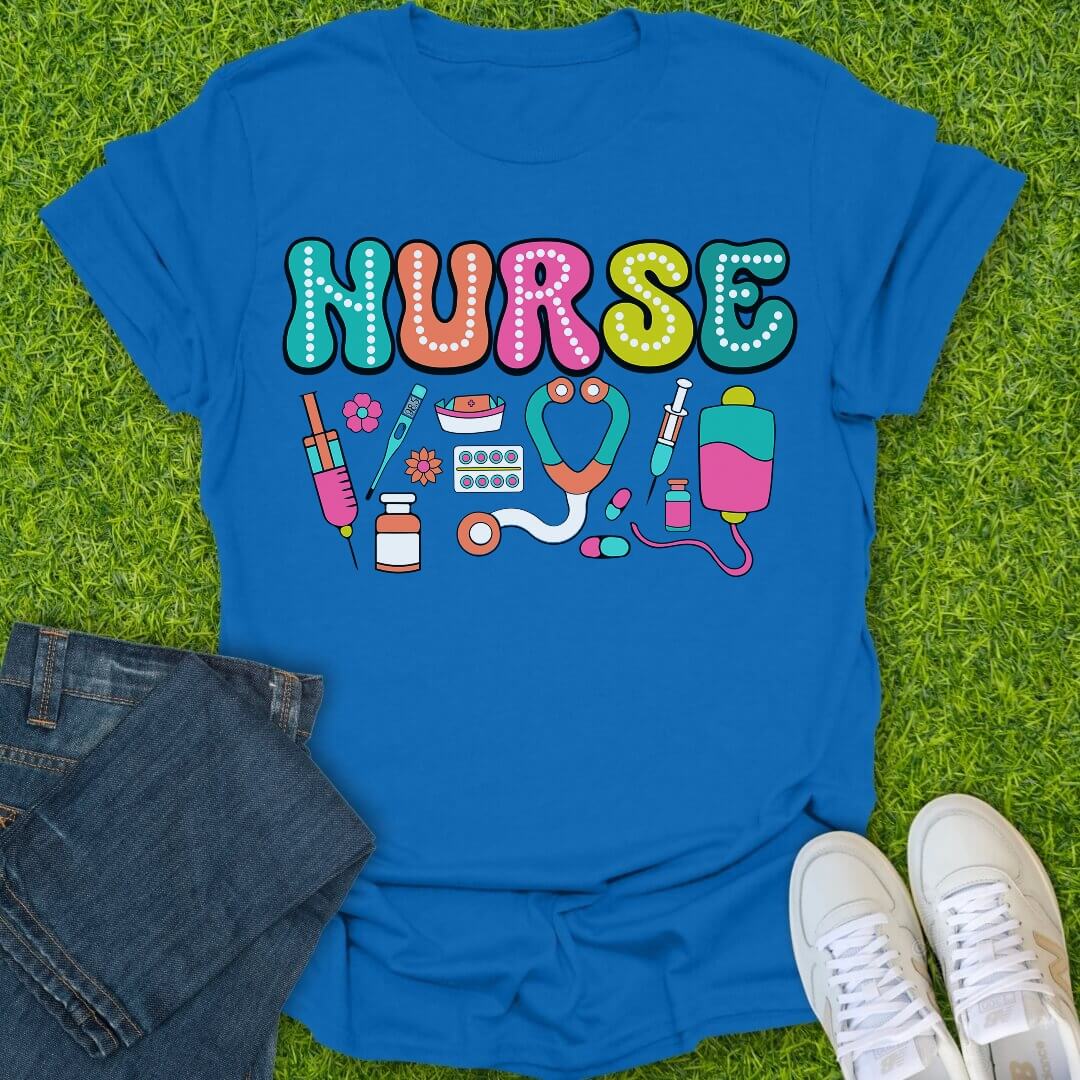 T-Shirt Royal / S Doodle Pop Tee