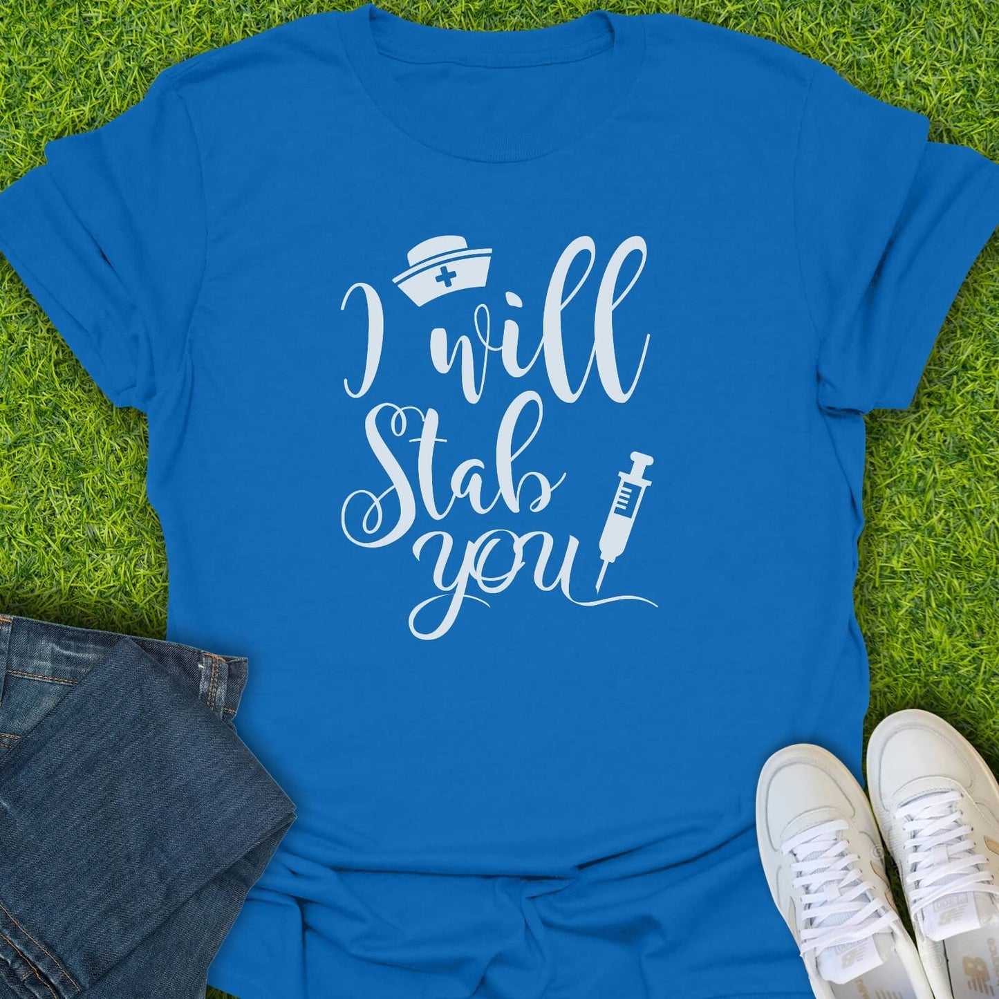 T-Shirt Royal / S I Will Stab You Tee