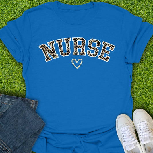 T-Shirt Royal / S Leopard Nurse Arch Tee