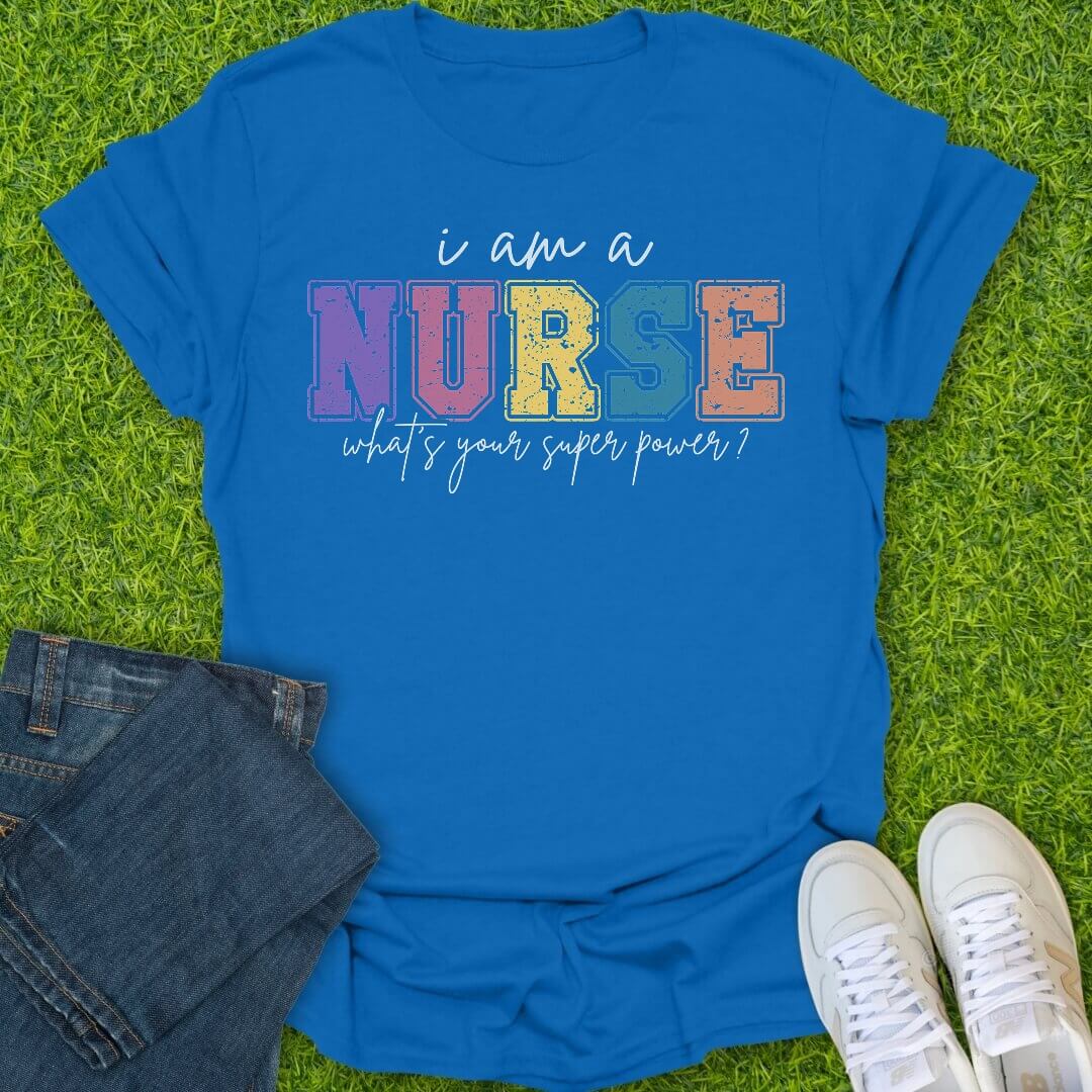 T-Shirt Royal / S Nurse Superpower Tee