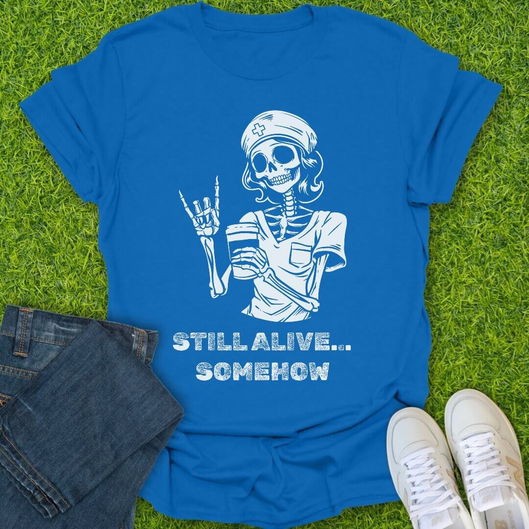 T-Shirt Royal / S Still Alive Somehow Tee