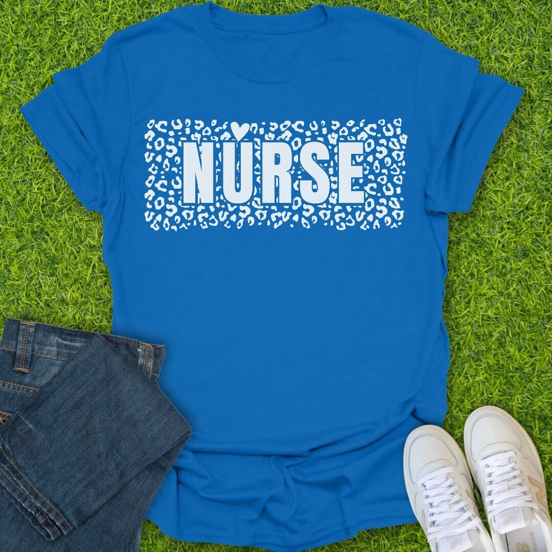 T-Shirt Royal / S Wild Print Block Tee