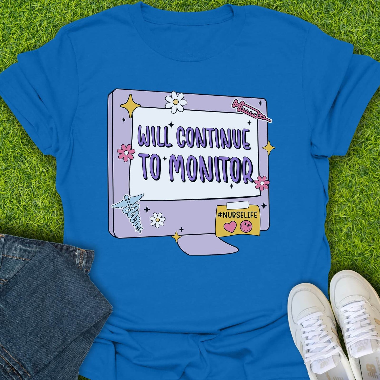 T-Shirt Royal / S Will Continue To Monitor Tee