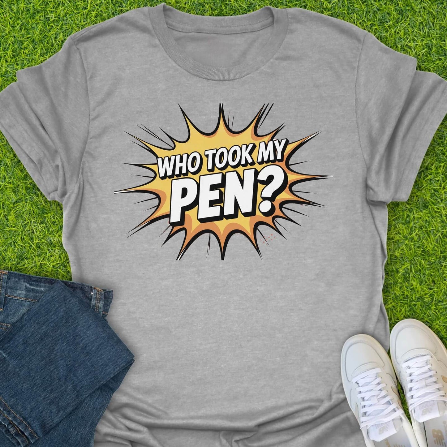 T-Shirt Sport Grey / S Who Took My Pen Tee