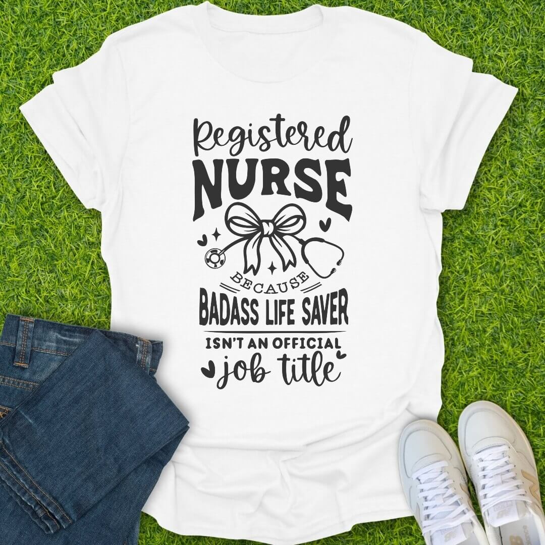 T-Shirt White / S Badass Life Saver Tee