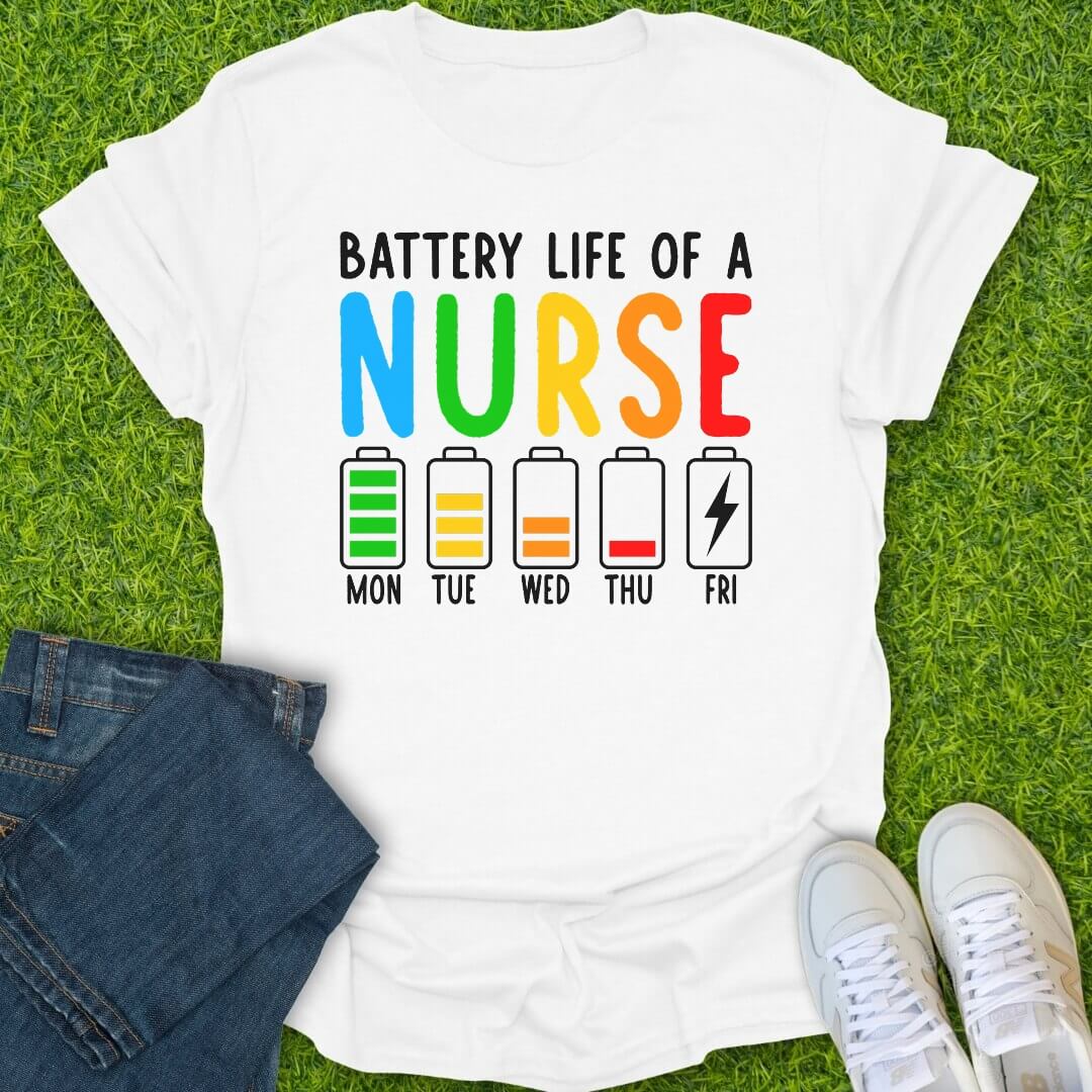 T-Shirt White / S Battery Life Tee