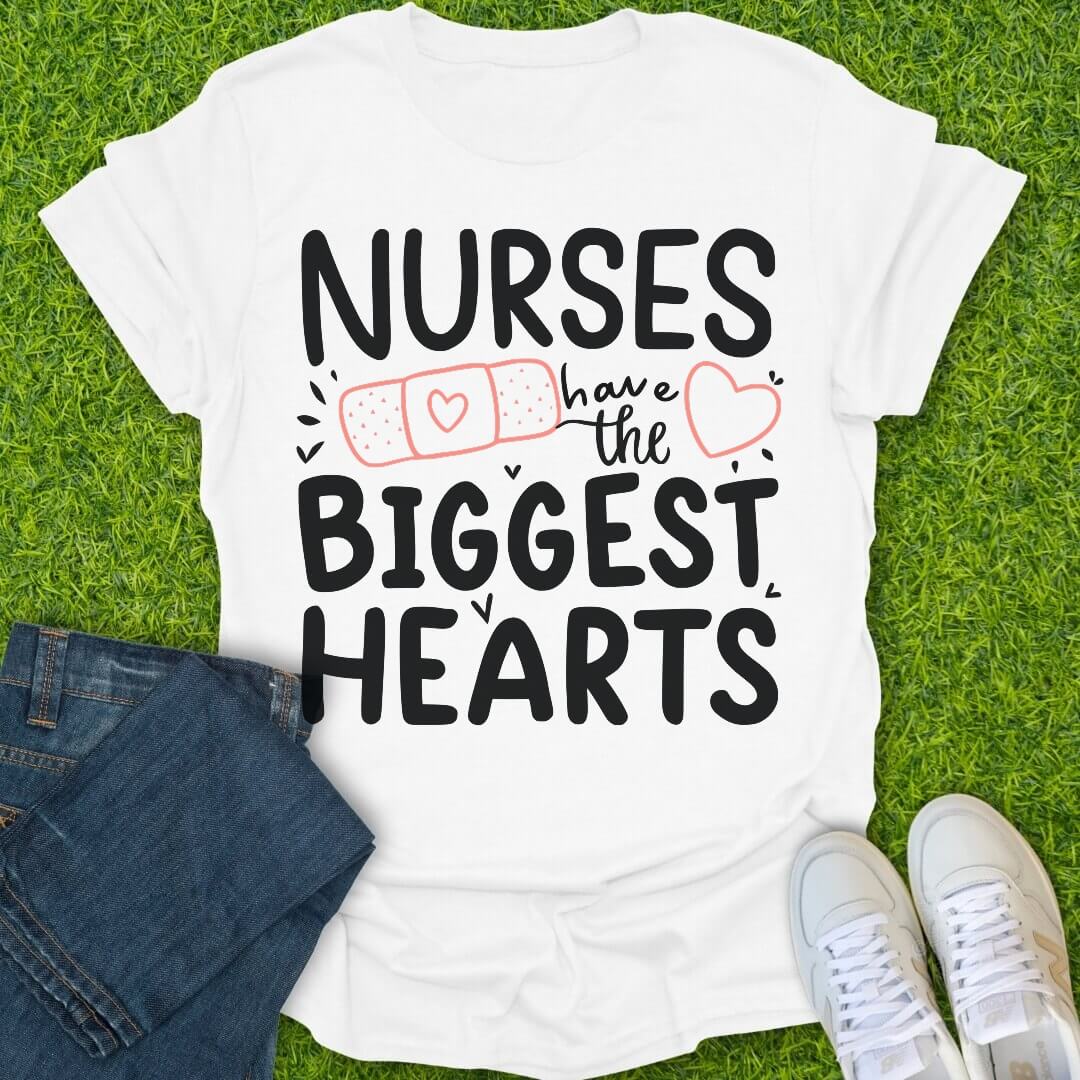 T-Shirt White / S Biggest Hearts Bandage Tee