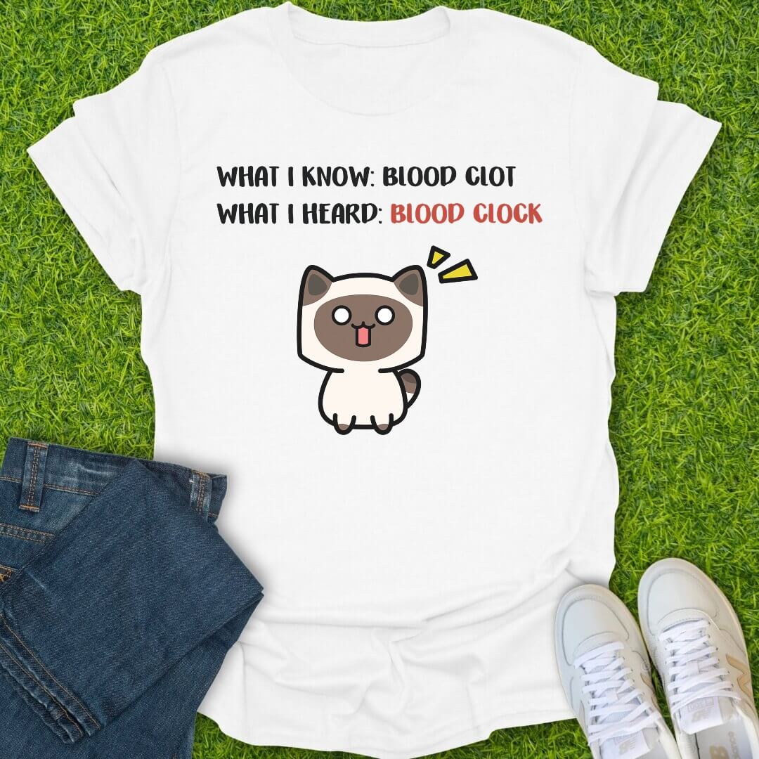 T-Shirt White / S Blood Clot Blood Clock Tee