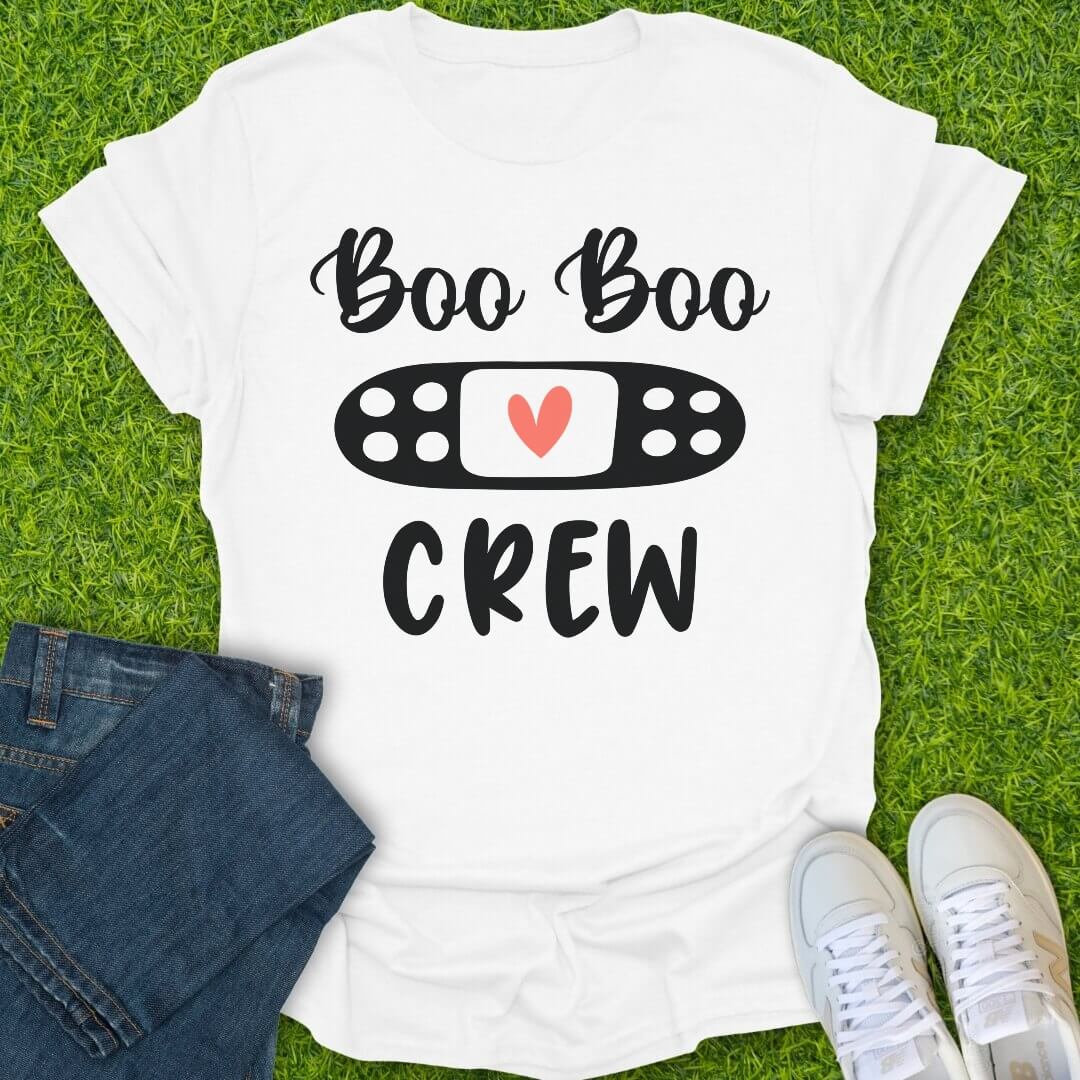 T-Shirt White / S Boo Boo Crew Tee