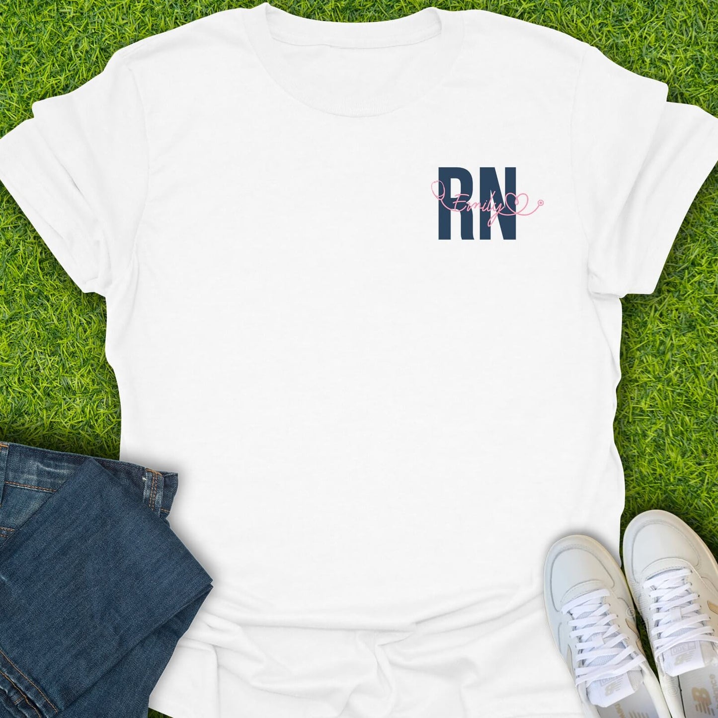 T-Shirt White / S Custom RN Stethoscope Tee