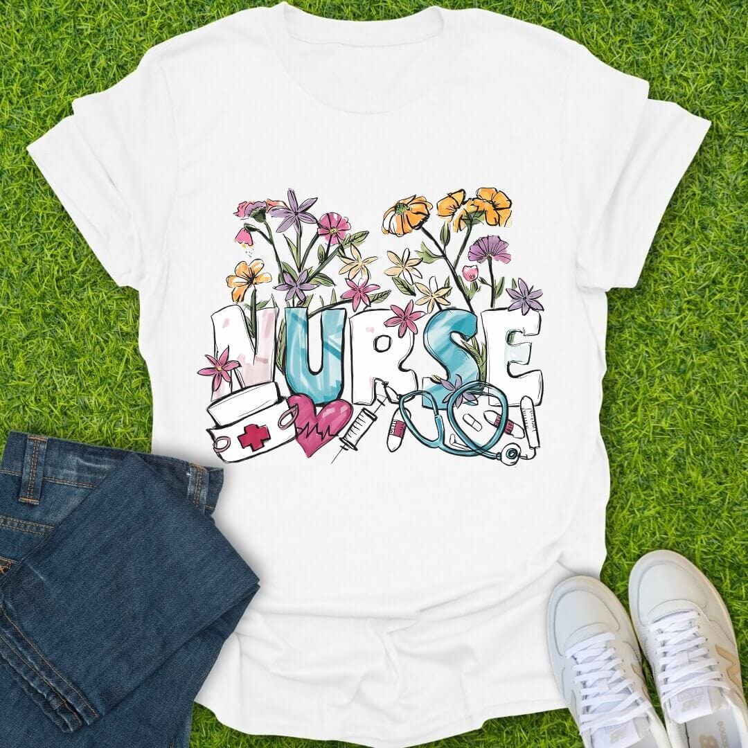 T-Shirt White / S Hand Painted Healing Tee