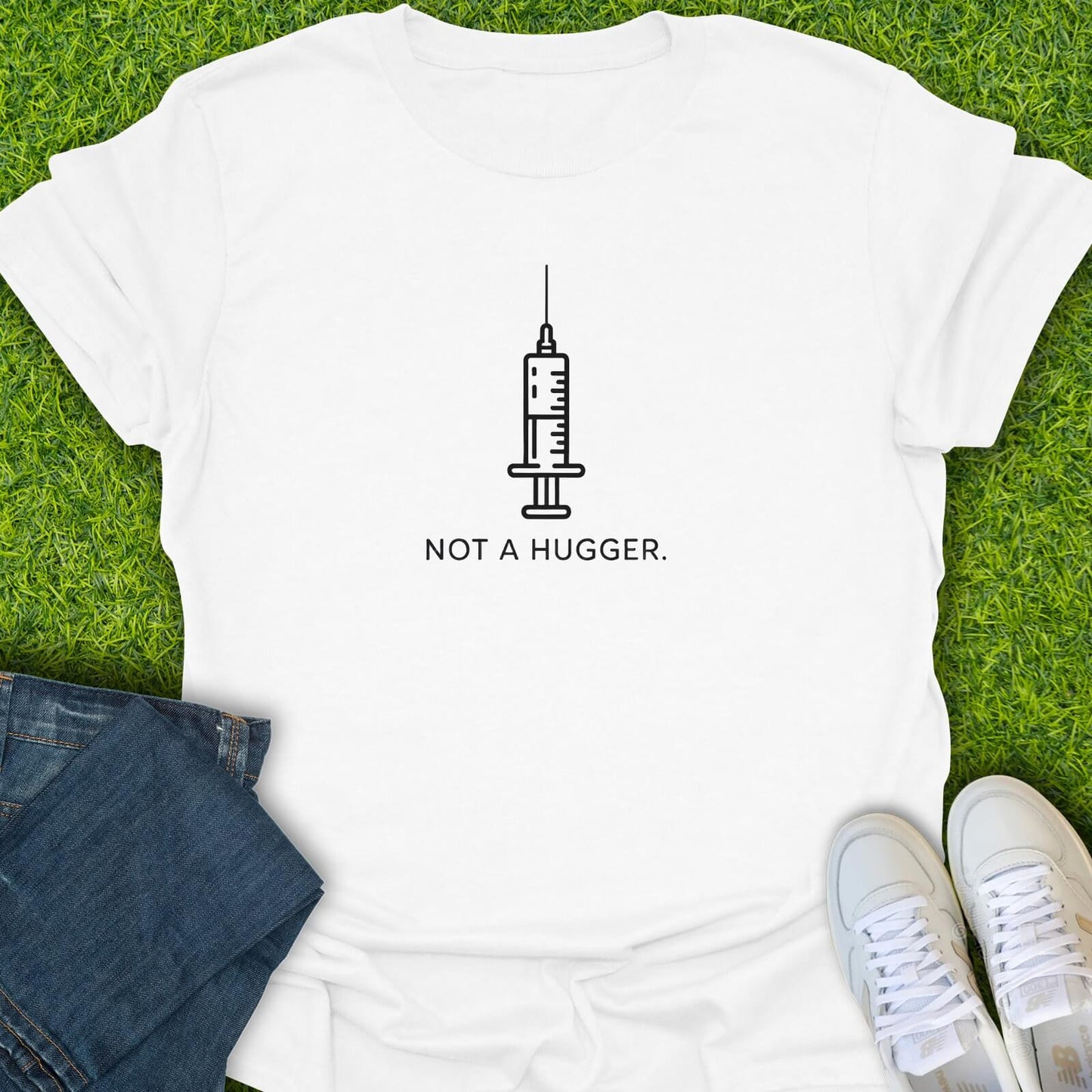 T-Shirt White / S Not A Hugger Tee