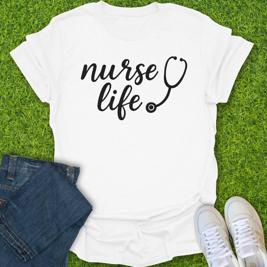 T-Shirt White / S Nurse Life Script Tee