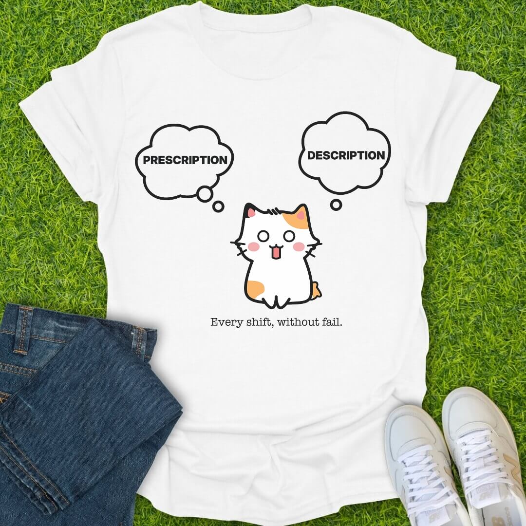 T-Shirt White / S Prescription Description Tee