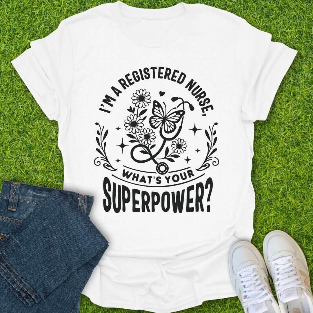 T-Shirt White / S RN Superhero Tee