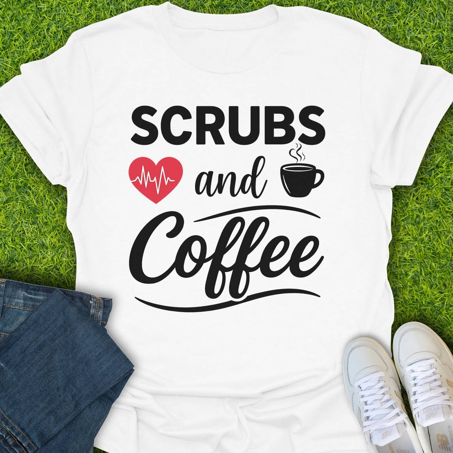 T-Shirt White / S Scrubs & Coffee Tee
