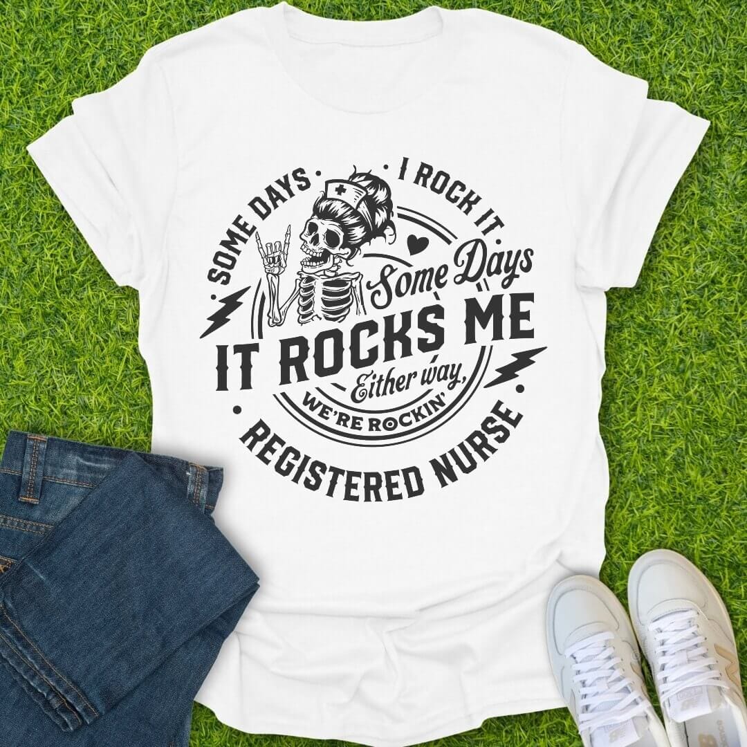 T-Shirt White / S Some Days I Rock It Tee
