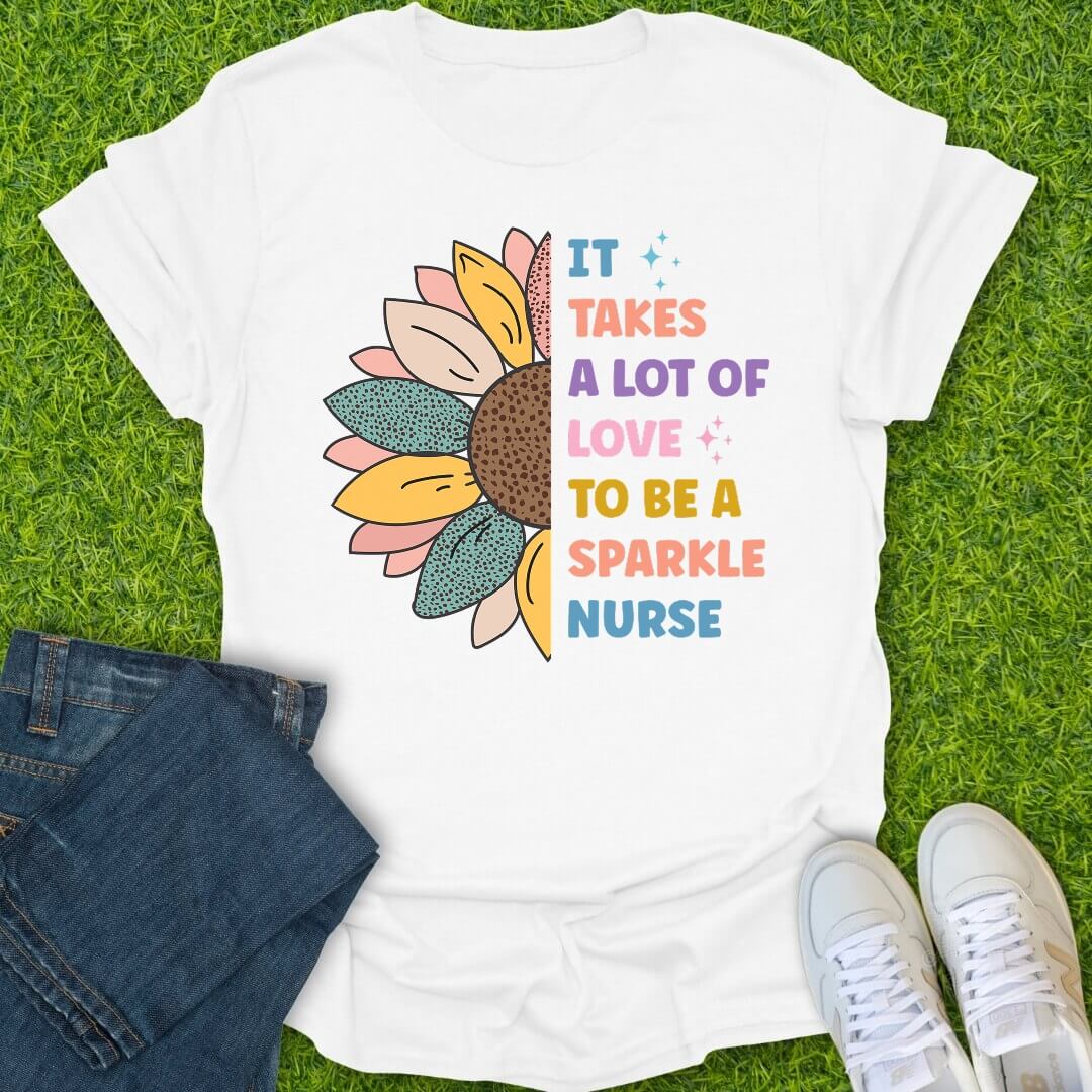 T-Shirt White / S Sparkle Nurse Tee