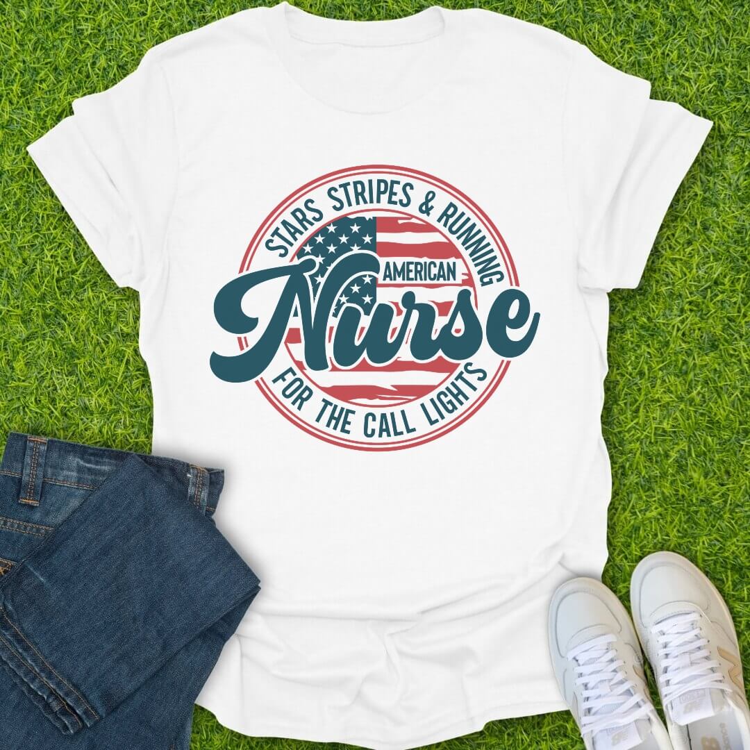 T-Shirt White / S Stars Stripes & Call Lights Tee