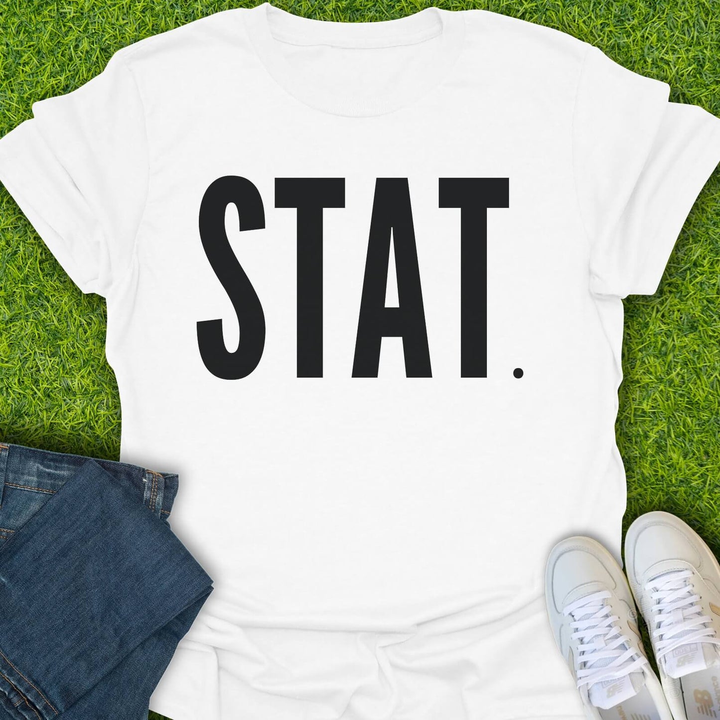 T-Shirt White / S Stat Tee
