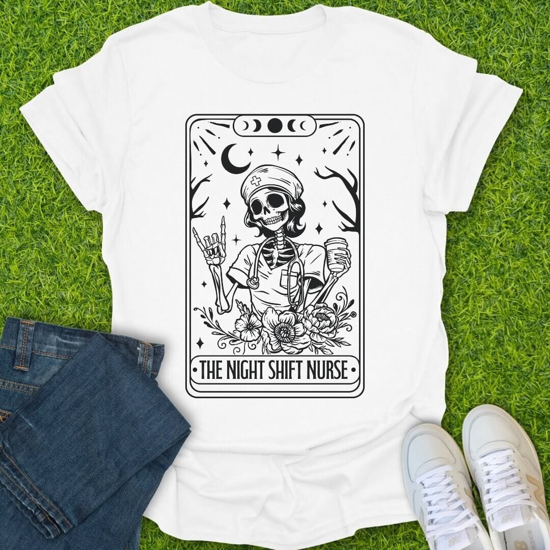 T-Shirt White / S The Night Shift Nurse Tee