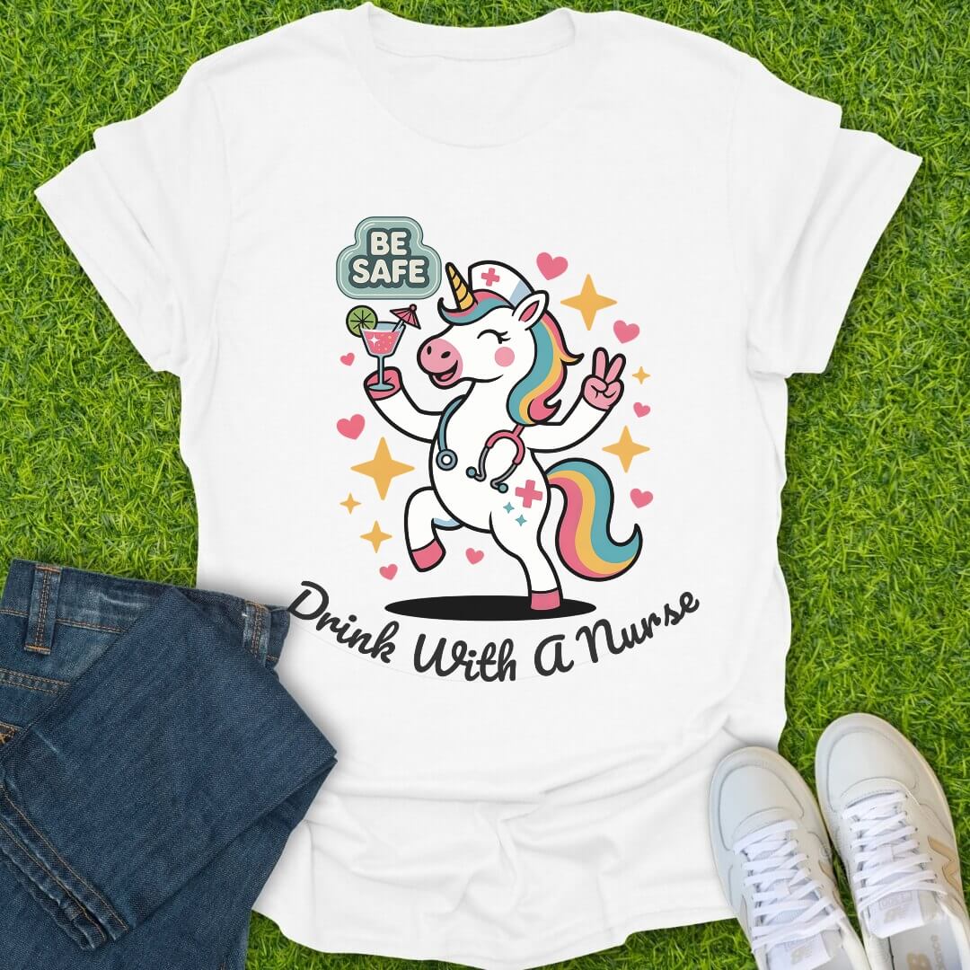 T-Shirt White / S Unicorn RN Happy Hour Tee