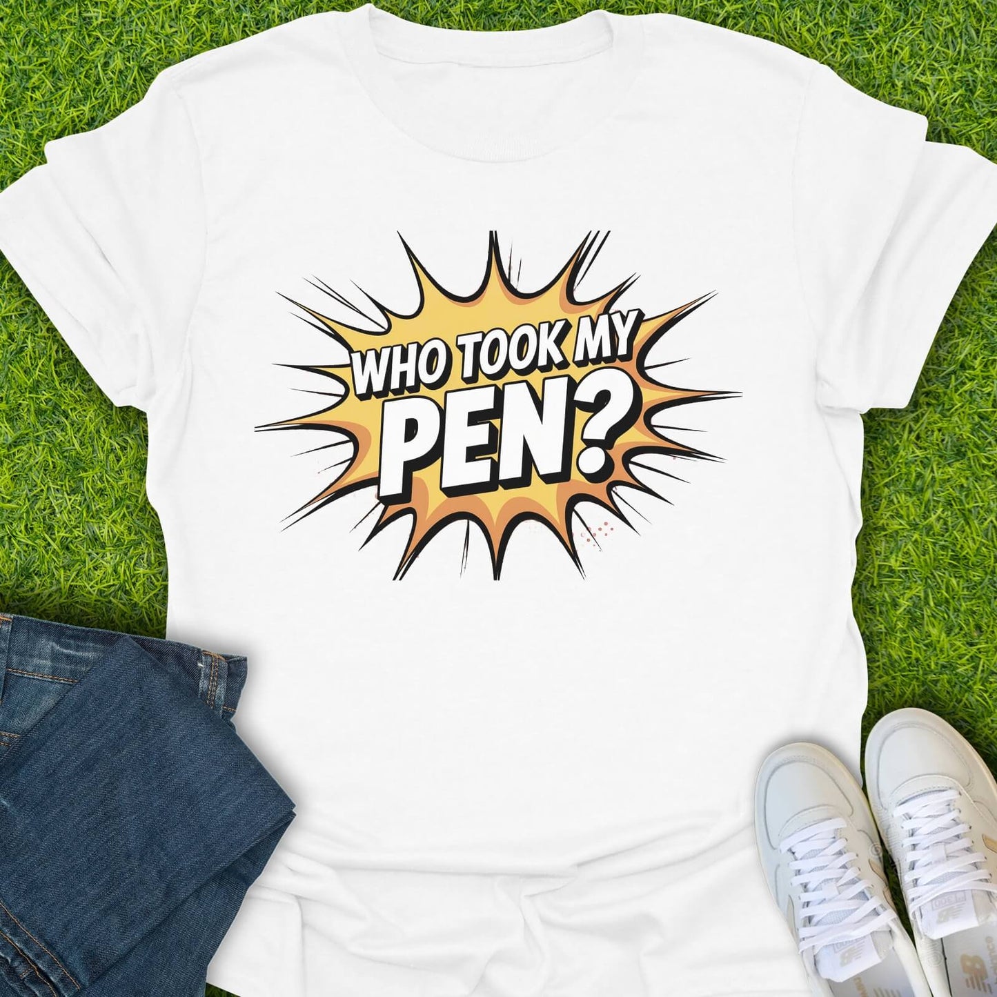 T-Shirt White / S Who Took My Pen Tee
